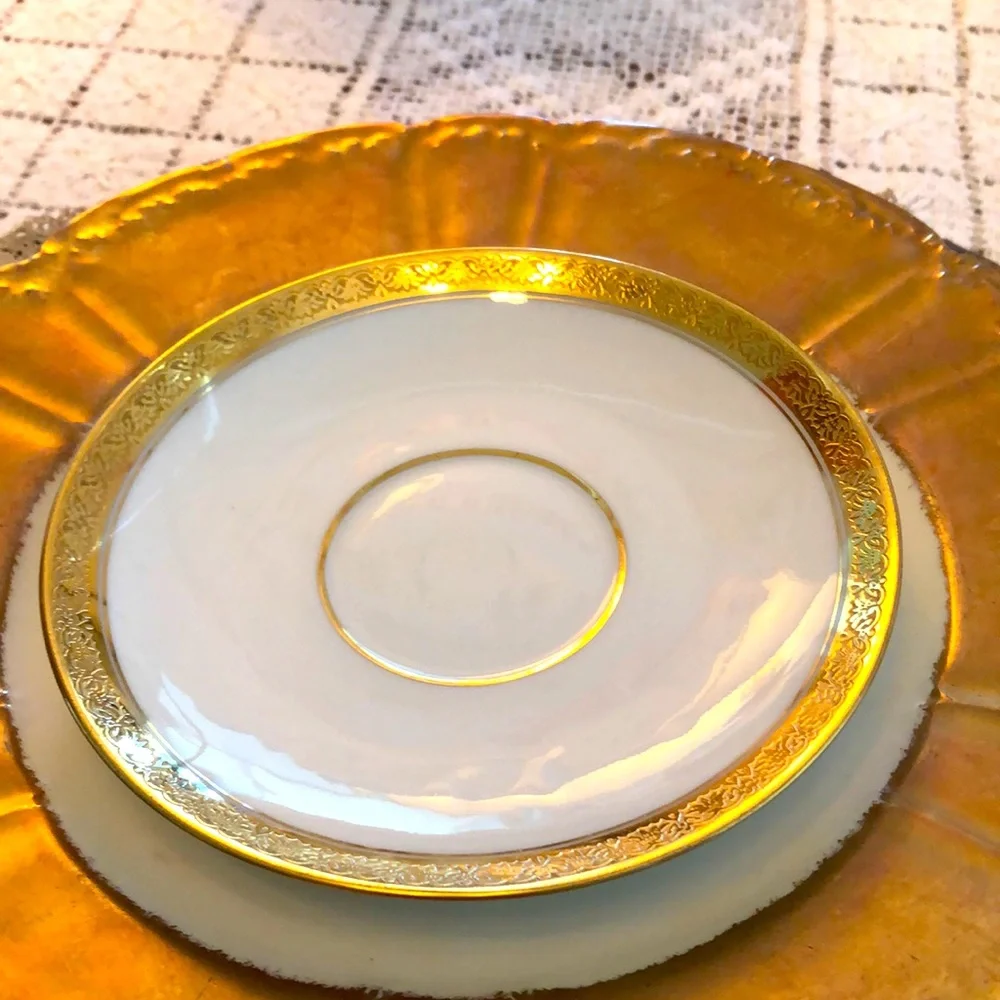 EUC- Nearly Pristine & Rare GDA France Haviland Limoges Calvados Teacup & Saucer - Picture 10 of 14